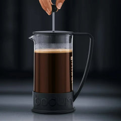 Bodum Brazil French Press Coffee Maker with Borosilicate Glass Carafe, 51 Ounce, Black