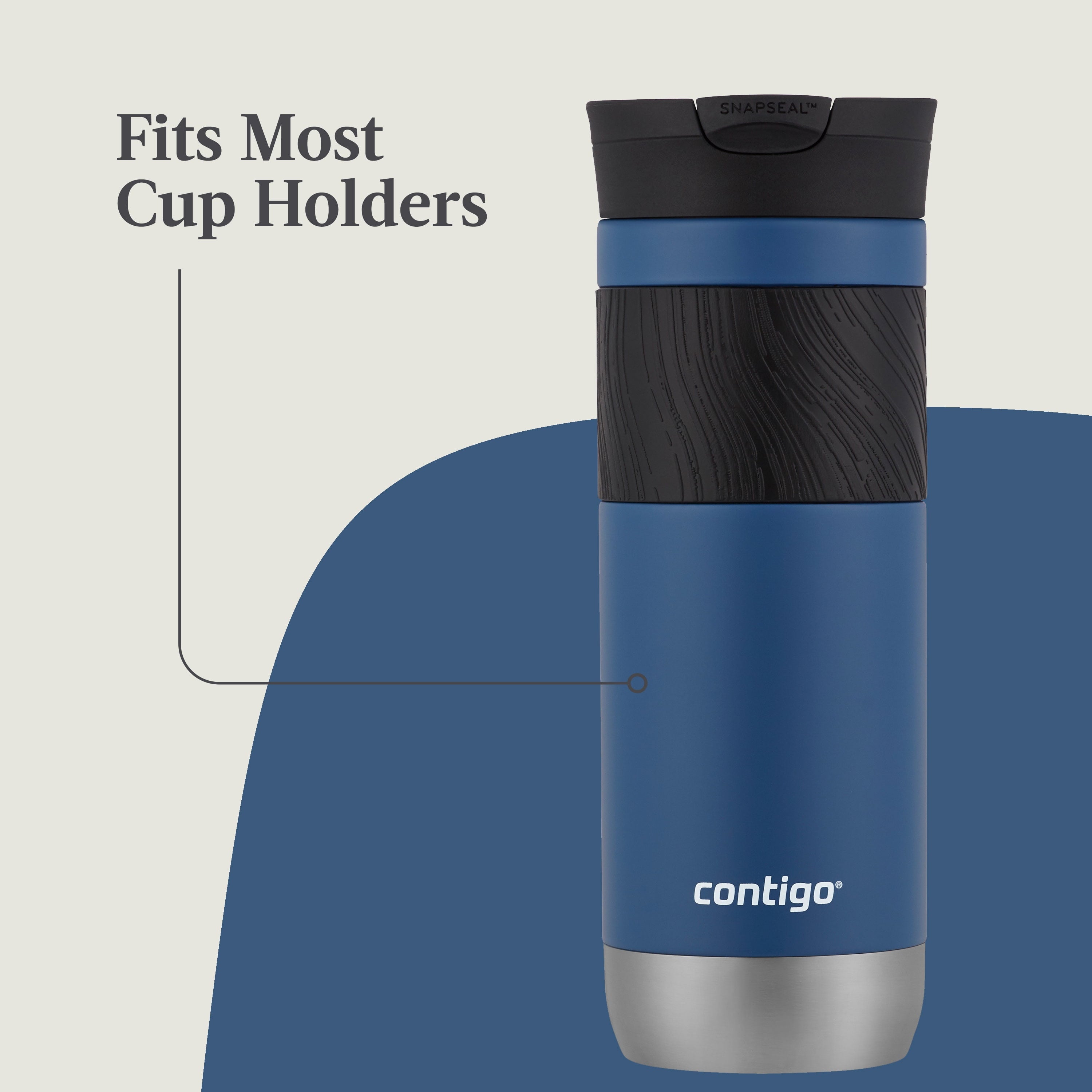 Contigo Byron 2.0 Stainless Steel Travel Mug with SNAPSEAL Lid and Grip Blue Corn, 20 fl oz.