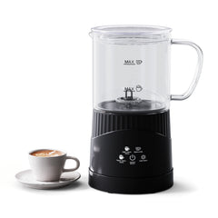 ALROCKET Milk Frother, 4 IN 1 Automatic Warm and Cold Milk Foam Maker, 400ml/13.5oz Milk Steamer for Coffee, Black