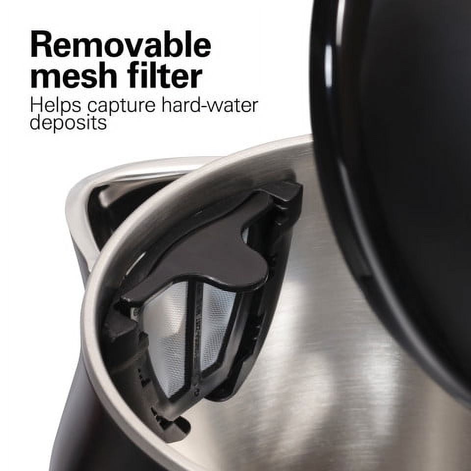 Hamilton Beach Cool-Touch Kettle, 1.6 Liter Capacity, Black, 41032