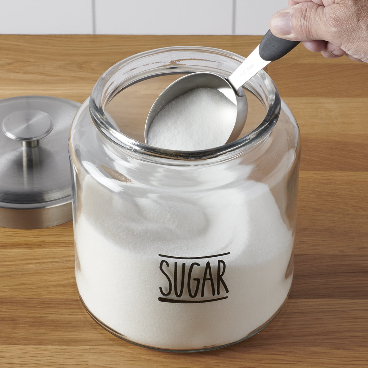 Anchor Hocking Clear Glass Farmhouse Montana Food Storage Jars, 4 Piece Set