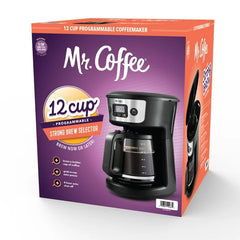 Mr. Coffee® 12-Cup Programmable Coffee Maker with Strong Brew Selector, Stainless Steel