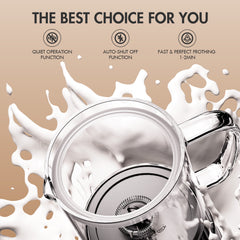 ALROCKET Milk Frother, 4 IN 1 Automatic Warm and Cold Milk Foam Maker, 400ml/13.5oz Milk Steamer for Coffee, Black