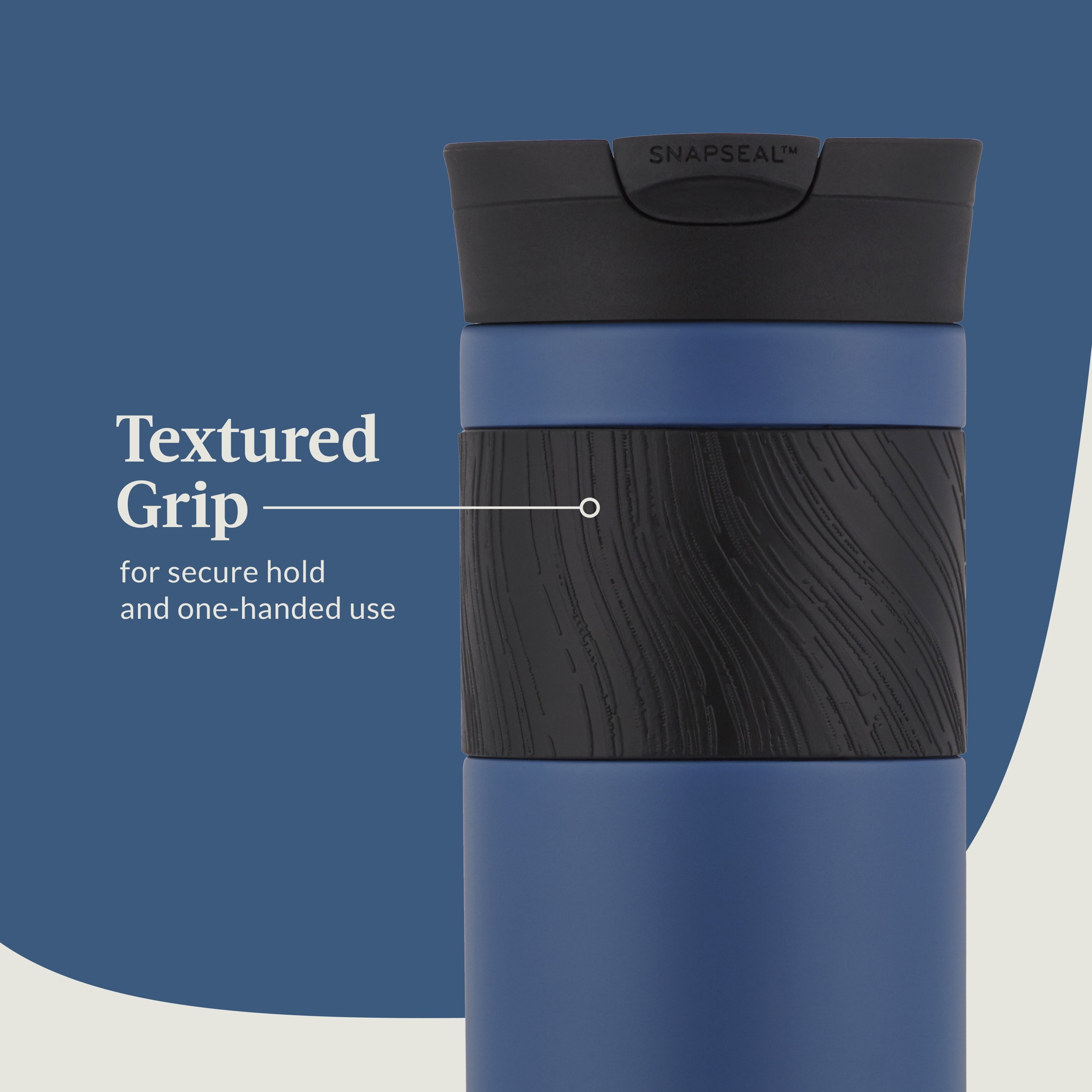 Contigo Byron 2.0 Stainless Steel Travel Mug with SNAPSEAL Lid and Grip Blue Corn, 20 fl oz.