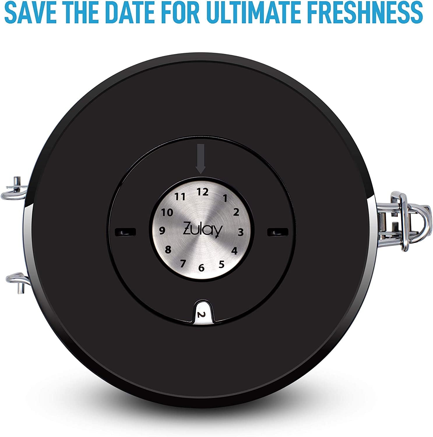Zulay Kitchen Stainless Steel Coffee Canister with Air Filter and Date Tracking