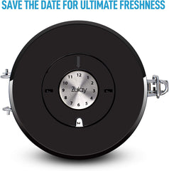 Zulay Kitchen Stainless Steel Coffee Canister with Air Filter and Date Tracking