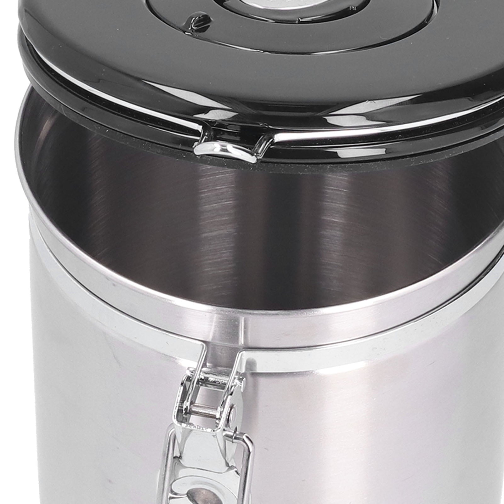 Airtight Coffee Canister, Stainless Steel Container For The Kitchen, Coffee Ground Vault Jar With Valve, Tea Coffee Sugar, Extra Coffee Spoon, 50Oz