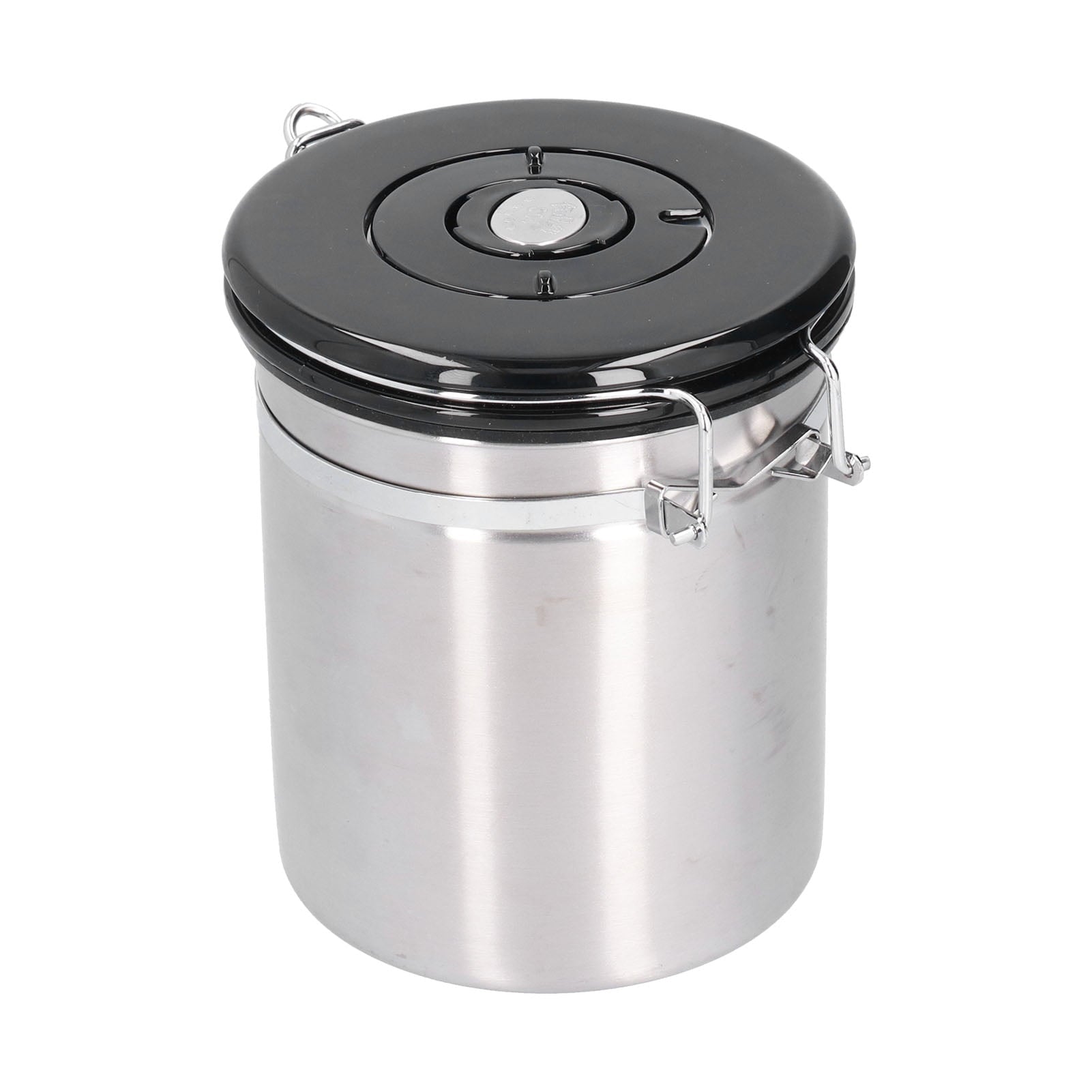 Airtight Coffee Canister, Stainless Steel Container For The Kitchen, Coffee Ground Vault Jar With Valve, Tea Coffee Sugar, Extra Coffee Spoon, 50Oz