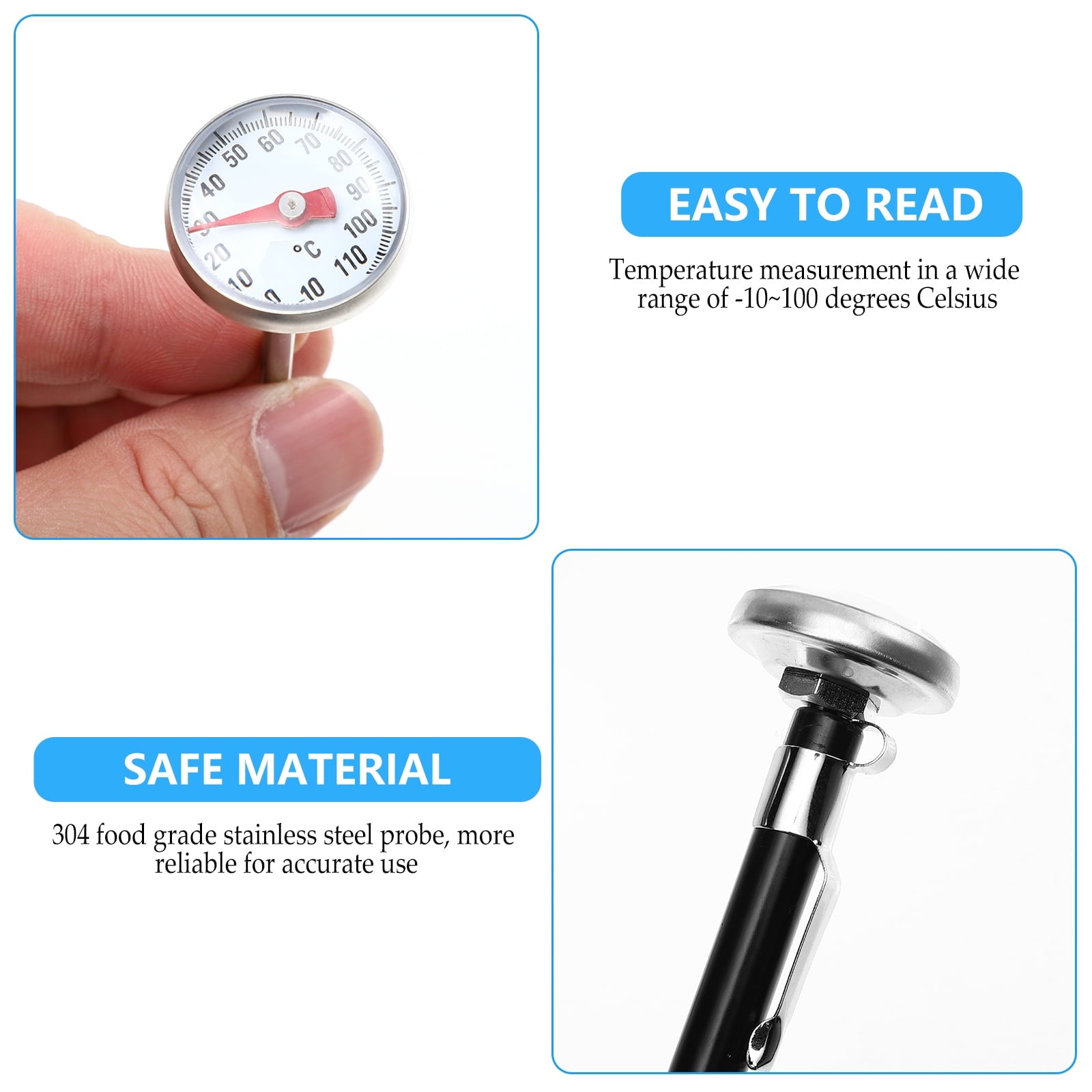 Milk thermometer 2pcs Water Thermometer Coffee Tea Thermometer Milk Thermometer for Steaming Milk
