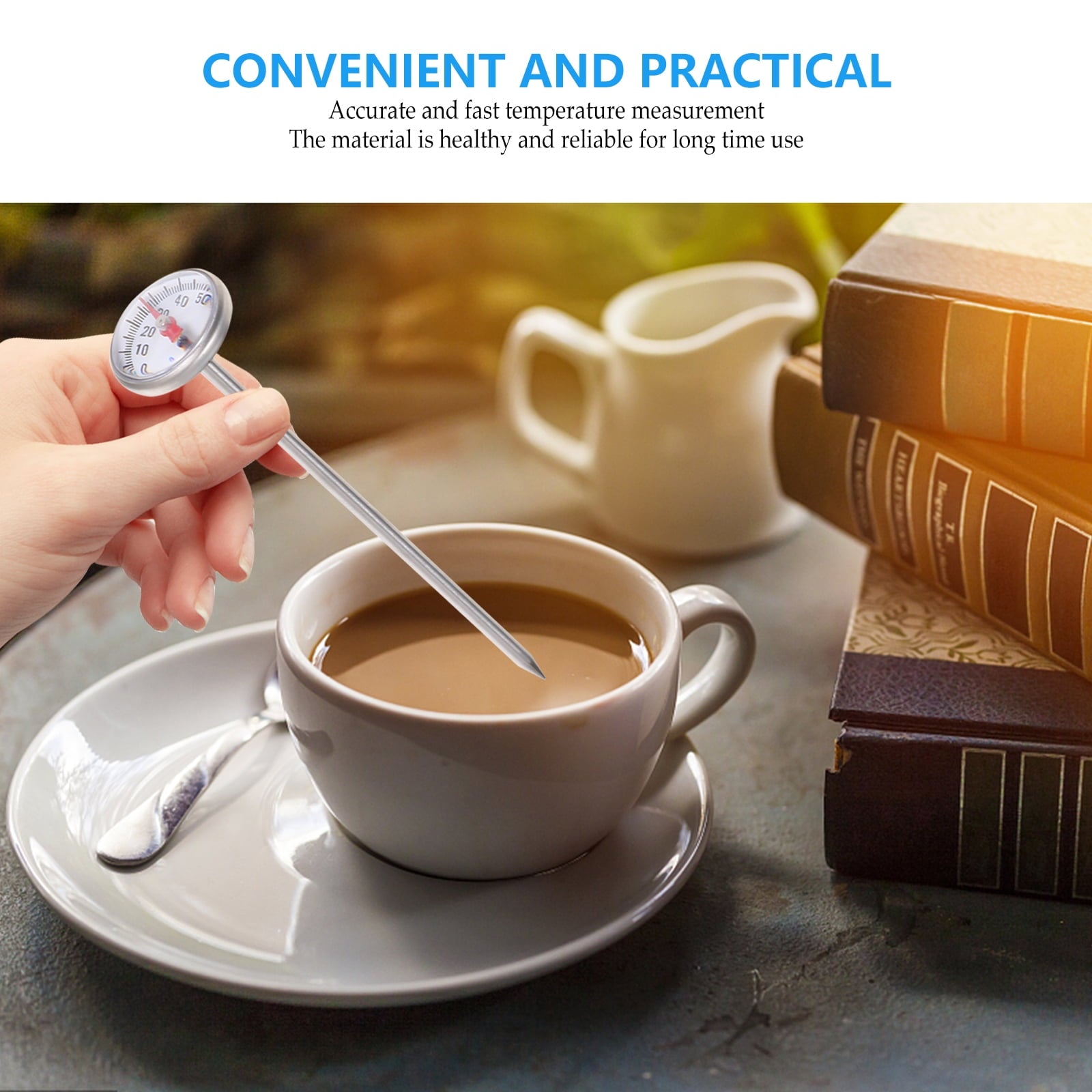 milk thermometer 2pcs Water Thermometer Coffee Tea Thermometer Milk Thermometer for Steaming Milk