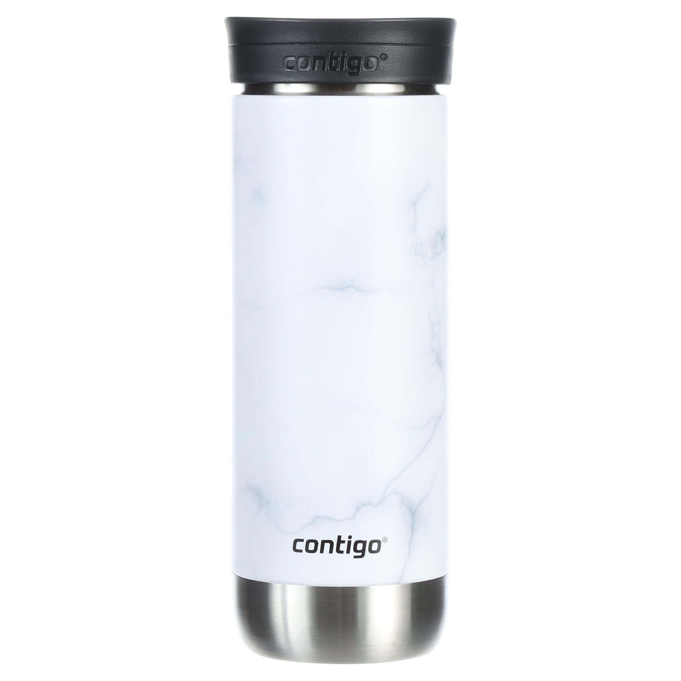 Contigo Couture Stainless Steel Travel Mug with SNAPSEAL Lid White Marble, 20 fl oz.