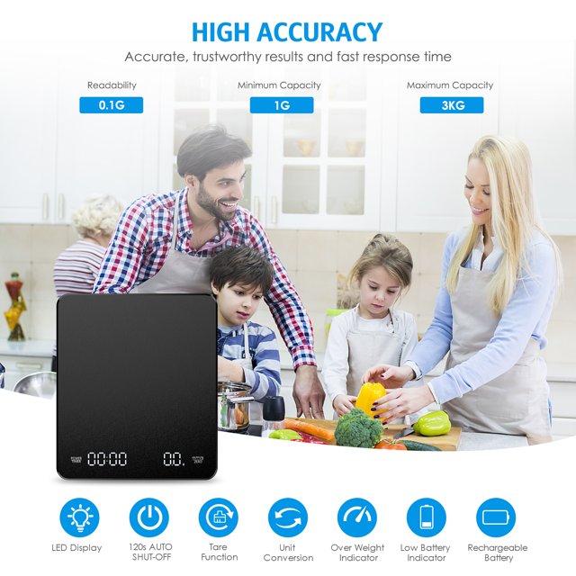 ORIA Digital Coffee Scale with Timer