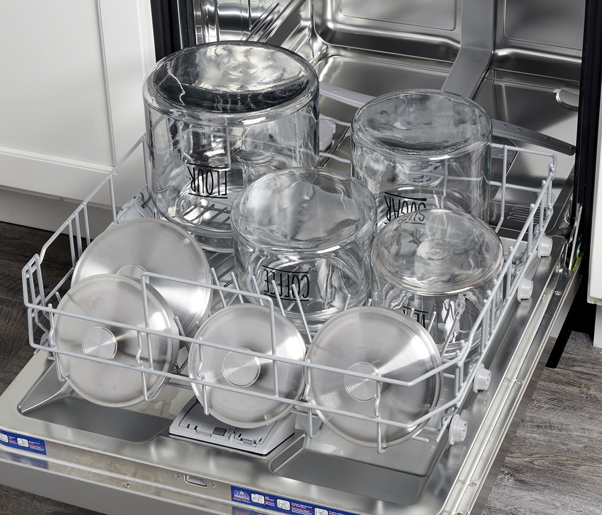 Anchor Hocking Clear Glass Farmhouse Montana Food Storage Jars, 4 Piece Set
