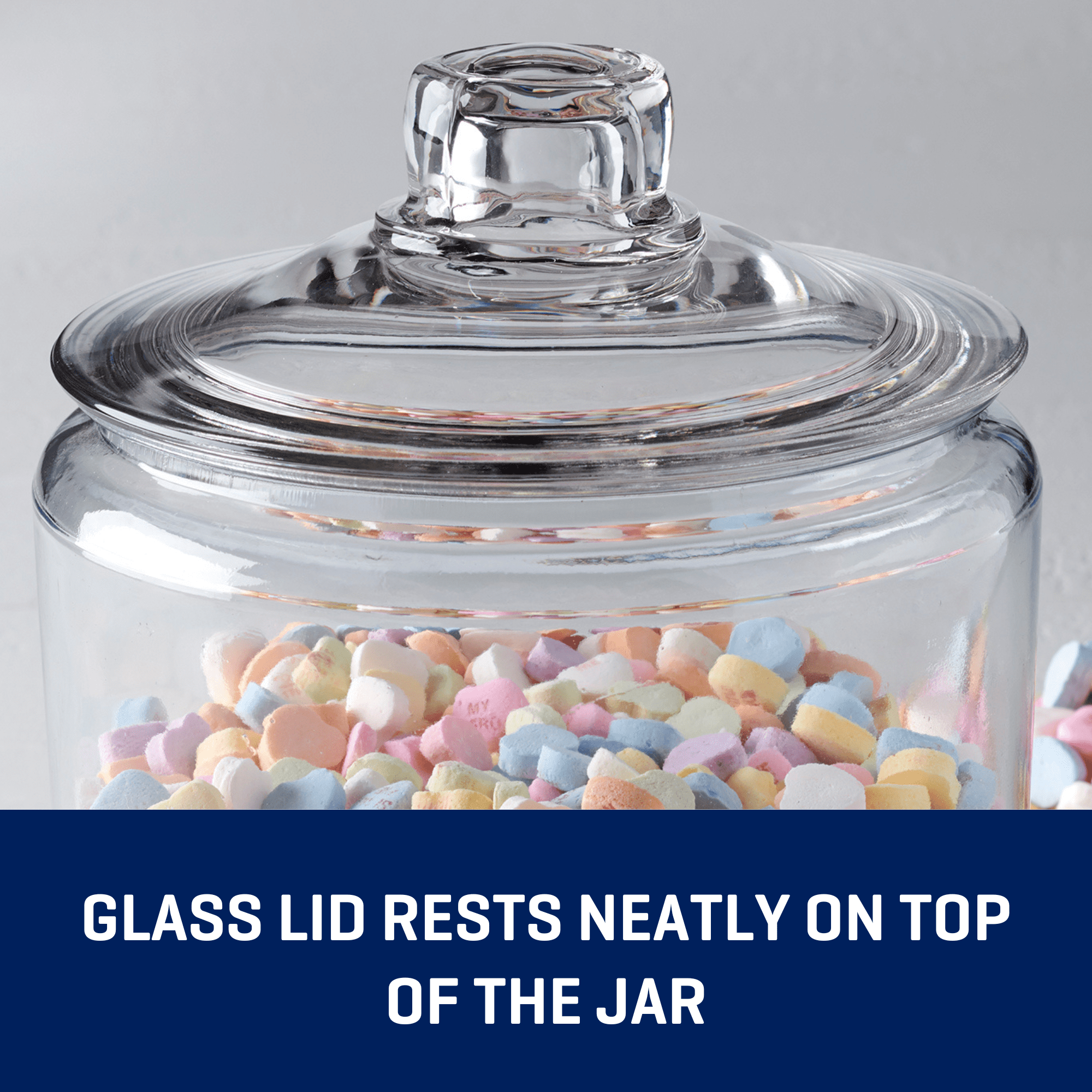 Anchor Hocking Heritage Hill Glass Jar with Lid, 1 Gallon