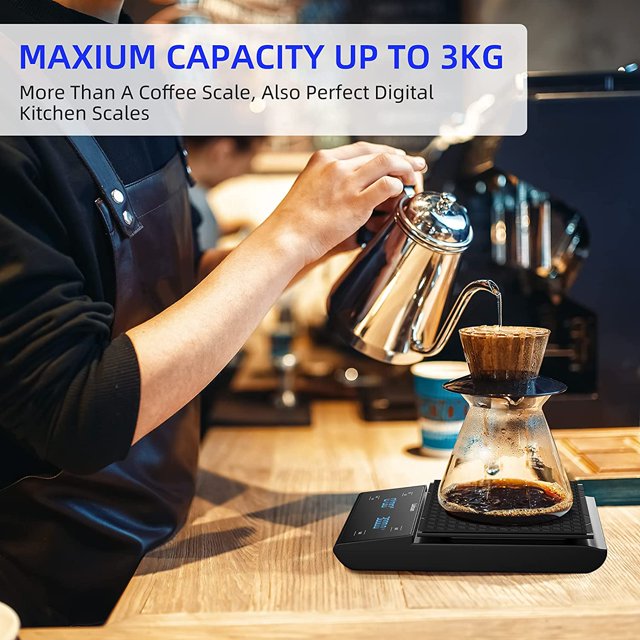 Luisun Coffee Scale with Timer and Tare Function