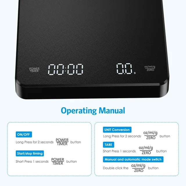 ORIA Digital Coffee Scale with Timer