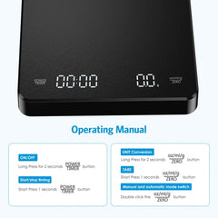 ORIA Digital Coffee Scale with Timer