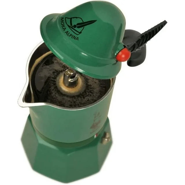 Bialetti - Moka Express Alpina: Iconic Stovetop Espresso Maker, Moka Pot 3 Cups