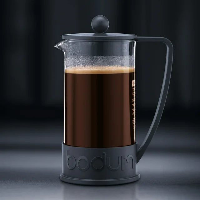 Bodum Brazil French Press Coffee Maker with Borosilicate Glass Carafe, 51 Ounce, Black
