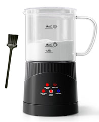 ALROCKET Milk Frother, 4 IN 1 Automatic Warm and Cold Milk Foam Maker, 400ml/13.5oz Milk Steamer for Coffee, Black