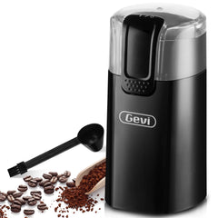 Gevi Black Electric Coffee Grinder With Stainless Steel Blades, New Condition