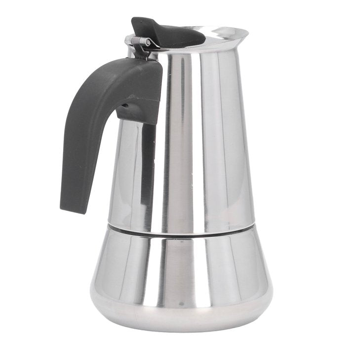 Delaman Stainless Steel Stovetop Coffee Maker Moka Pot for Induction Electric Ceramic Stove