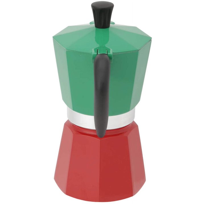 Bialetti Moka Express Stovetop Espresso Maker Tricolor Italia - 6 Cups