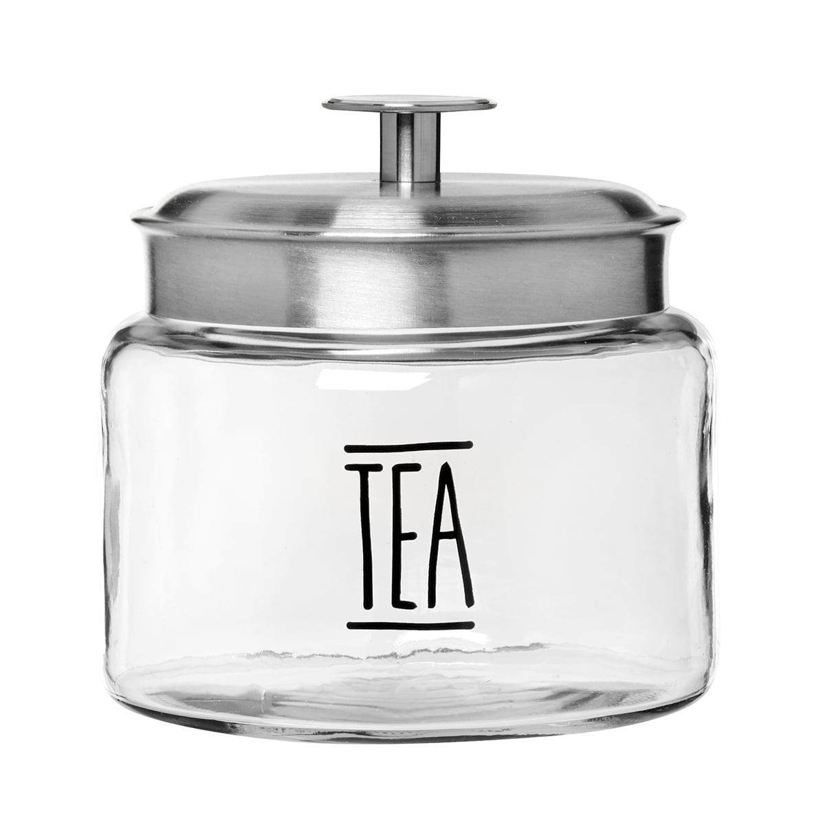 Anchor Hocking Clear Glass Farmhouse Montana Food Storage Jars, 4 Piece Set