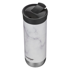Contigo Couture Stainless Steel Travel Mug with SNAPSEAL Lid White Marble, 20 fl oz.