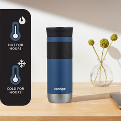 Contigo Byron 2.0 Stainless Steel Travel Mug with SNAPSEAL Lid and Grip Blue Corn, 20 fl oz.