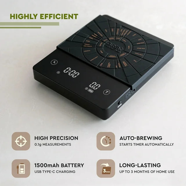 BREW PERFECTION™ Coffee Scale with Timer — 2kg/0.1g High Precision