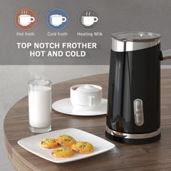 Milk Frother, Automatic Electric Milk Frother and Warmer, Electric Milk Steamer Milk Heater Soft Foam Maker with Hot &Cold Milk Functionality for Coffee, Hot Chocolates, Latte, Cappuccino