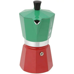 Bialetti Moka Express Stovetop Espresso Maker Tricolor Italia - 6 Cups