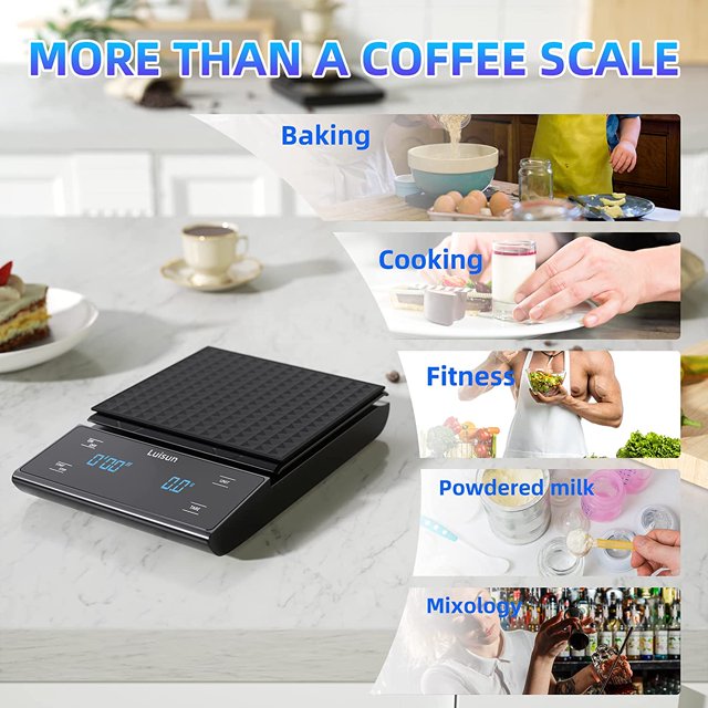Luisun Coffee Scale with Timer and Tare Function