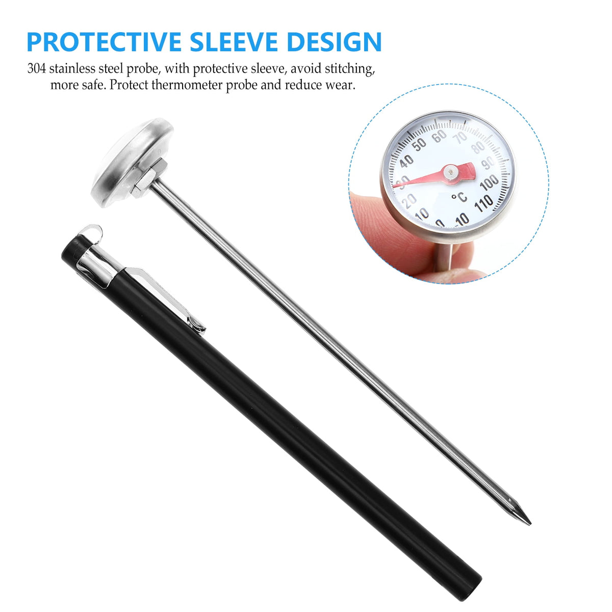 milk thermometer 2pcs Water Thermometer Coffee Tea Thermometer Milk Thermometer for Steaming Milk